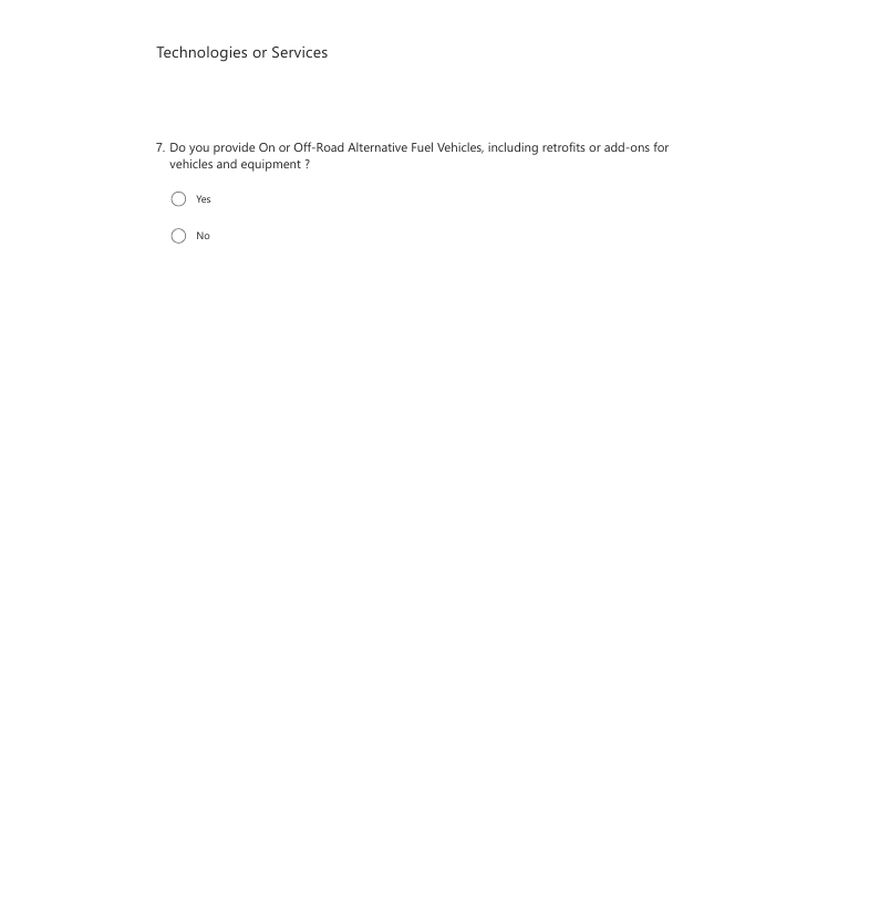 Alternative Fuels Vehicle & Technologies Vendor Inventory Form - Page 3/12